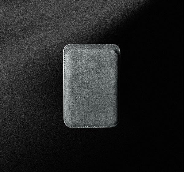 Portofel MagSafe Alcantara® Silver Haze