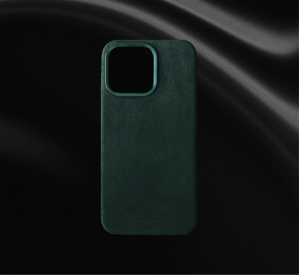 14 PRO – iPhone Alcantara® MagSafe Husă Emerald Veil