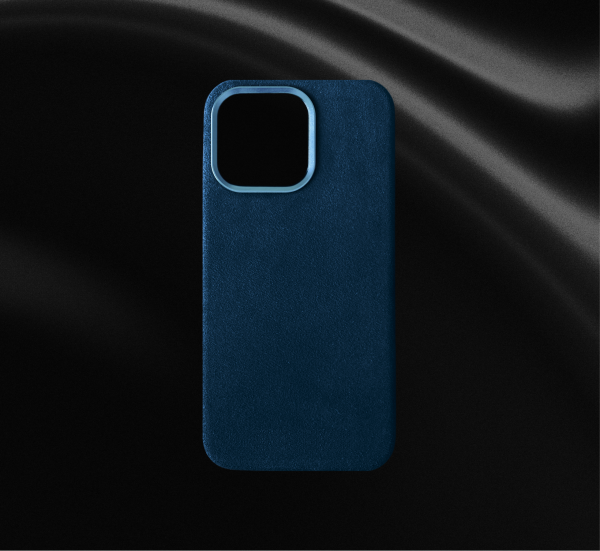 14 PRO – iPhone Alcantara® MagSafe Husă Azure Whisper