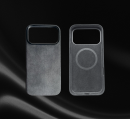 17 PRO MAX – iPhone Alcantara® MagSafe Husă Silver Haze